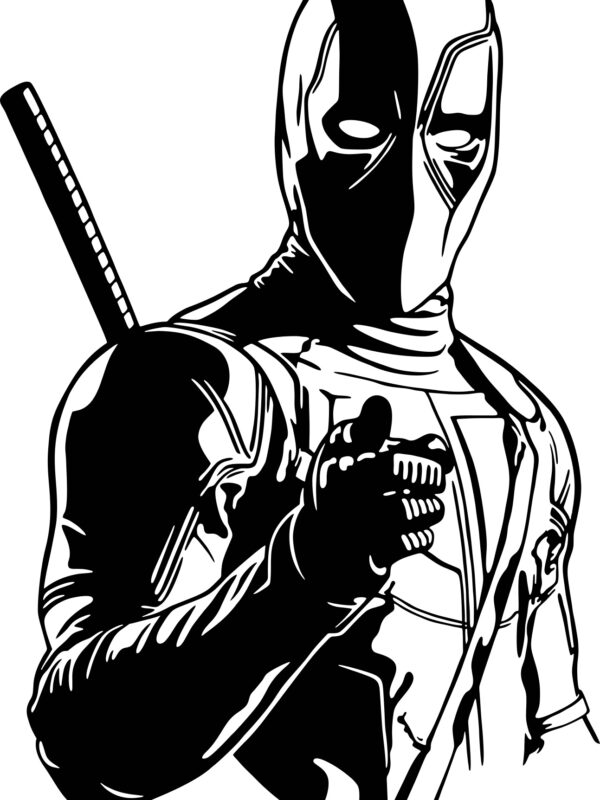 SSDECO.es | Cuadro Decorativo de Madera - Diseño Estilo - DEADPOOL (40x30 cm)
